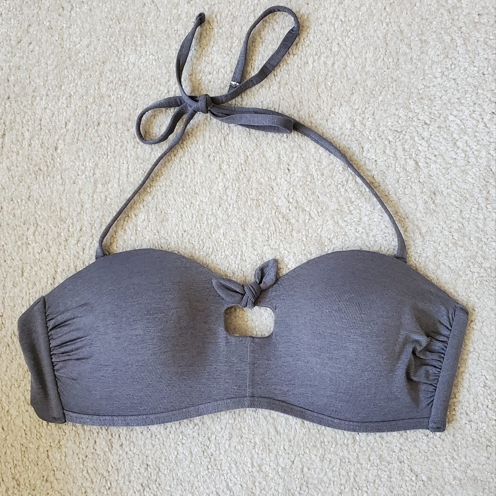 Athleta Aqualuxe Knot Bandeau Swim Bikini Top.  Size Medium
